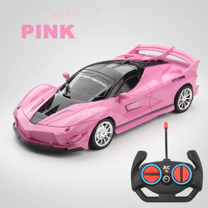 1:18 4DWC RC Car With Led Light  Radio Remote Control Cars Sports Car High-speed Drift Car Boys Toys For Children