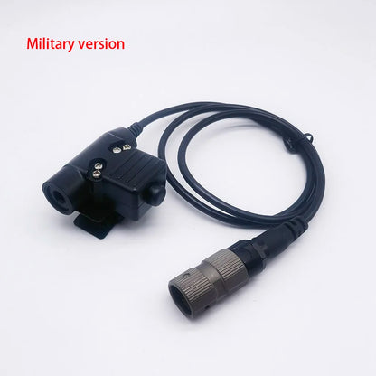 U94 V2 PTT Z-Tactical Headset Adapter to RAC 6-Pin PRC-148 152 Plug Cable for TAC-SKY/WADSN PELTOR/MSA Military Radio Headset