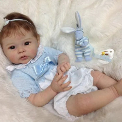 20inch Already Painted Finished and Unpainted Unfinished Reborn Baby Girl Doll Lifelike Soft Cloth Body Visible Veins