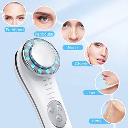 7 in 1 High Frequency Facial Massager Face Lifting Machine EMS Micro Current Galvanic Facial Massager Face Tightening Device