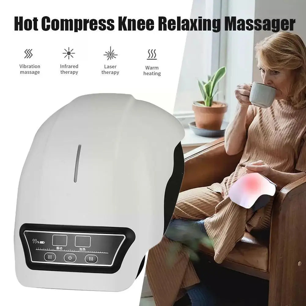 New Electric Knee Massager Vibration Heating Physiotherapy for Knee Joints Muscle Relax Infrared Thermal Therapy Foot Massage