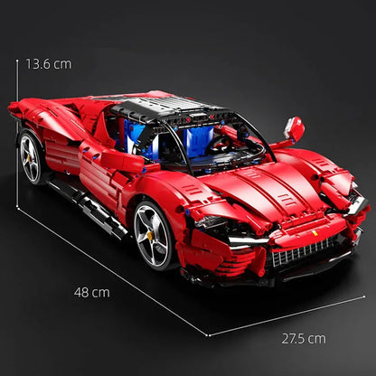 2438Pcs Technical 1:10 SP3 Racing Sport Car Model Building Blocks City Supercar Children Adult Gift Speed Vehicle Bricks MOC Toy