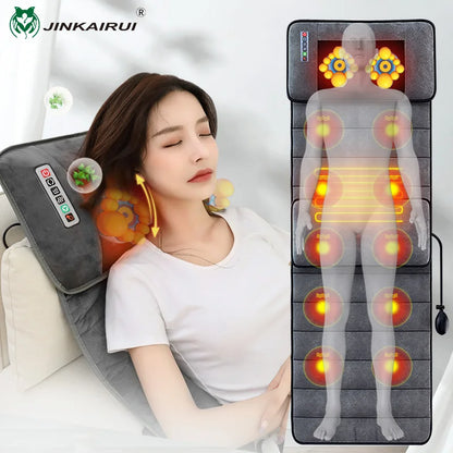 NEW Electric Massage Mattress Massage Vibration Heating Body Waist Neck Back Muscle Relaxation Home Office Health Care