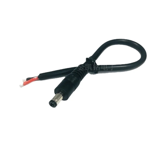 Thick Copper, 1.5mm², 10A, 12V Surveillance DC Power Cable, 0.25m, DC 5.5*2.1mm Connector