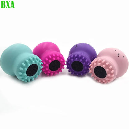 Face Silicone Cleaning Brush Multicolor Cute Small Octopus Deep Pore Exfoliating Wash Skin Care Face Scrub Cleanser Tools