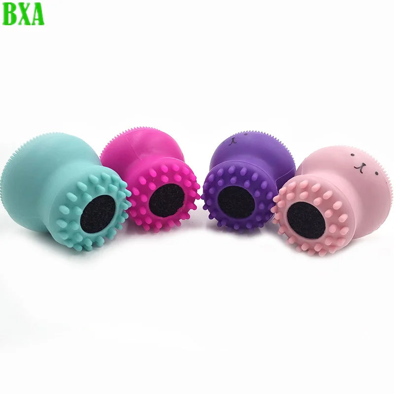 Silicone Cleaning Brush Multi-color Cute Little Octopus Deep Hole Exfoliating Face Wash Skin Care Facial Scrub Cleansing Tool