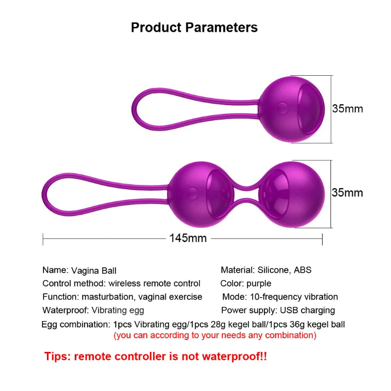 Smart 20 Meter Remote Control Vibrators Kegel Exercise Vaginal Balls Vibrating Egg Adult Masturbator Sex Toys for Women