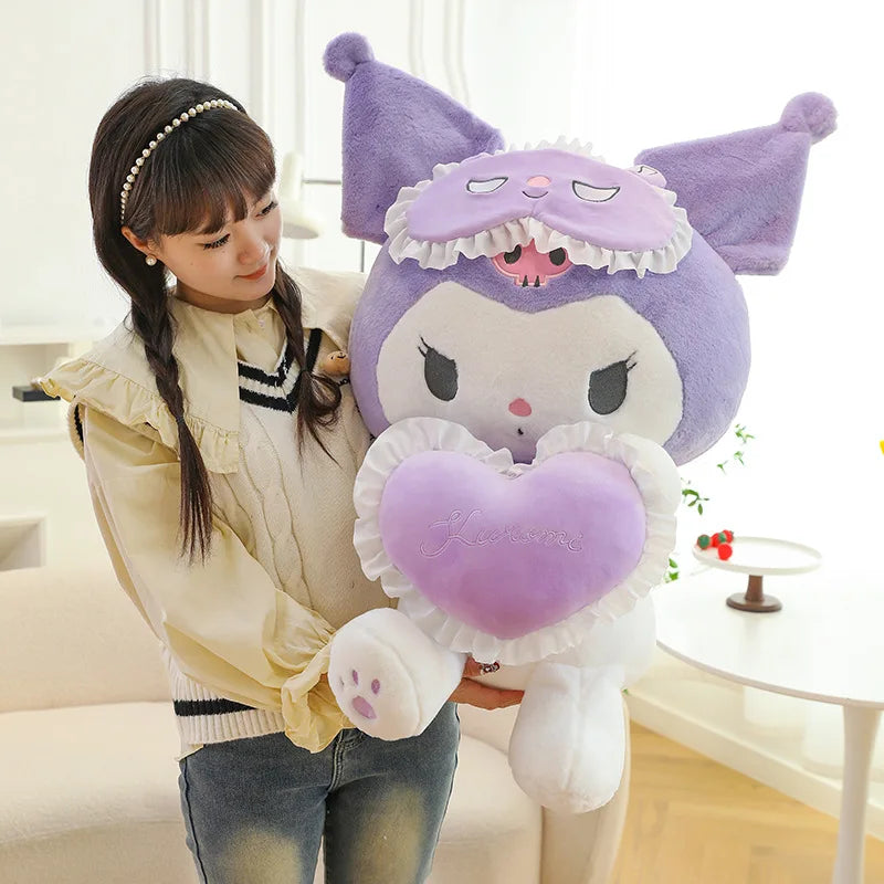 25/35/45/60cm Kawaii Love Kulomi Plush Toy Cute Melody Cartoon Plushies Pillow Doll Children's Girlfriend Birthday Gift for Kids