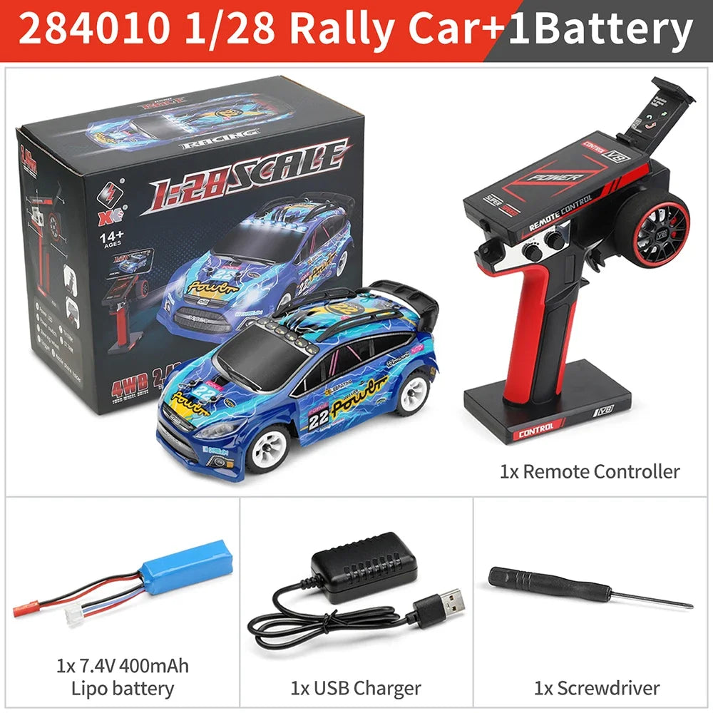 Wltoys RC 284131 1/28 2.4G 4WD Short Course Drift RC Car Vehicle Models with Light 30km High-speed Kids Children Toys Pk K989