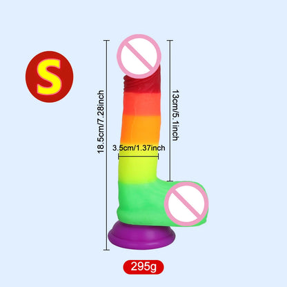 Soft Skin Feels G-spot Dildo Realistic Multicolor Dildo Big Penis with Suction Cup Sex Toys for Women Female Masturbation 18+