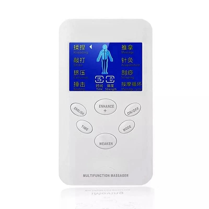 Rechargeable TENS Unit Muscle Stimulator Pulse Massage 2Channels LCD EMS Massage Back Neck Stress Sciatic Pain and Muscle Relief