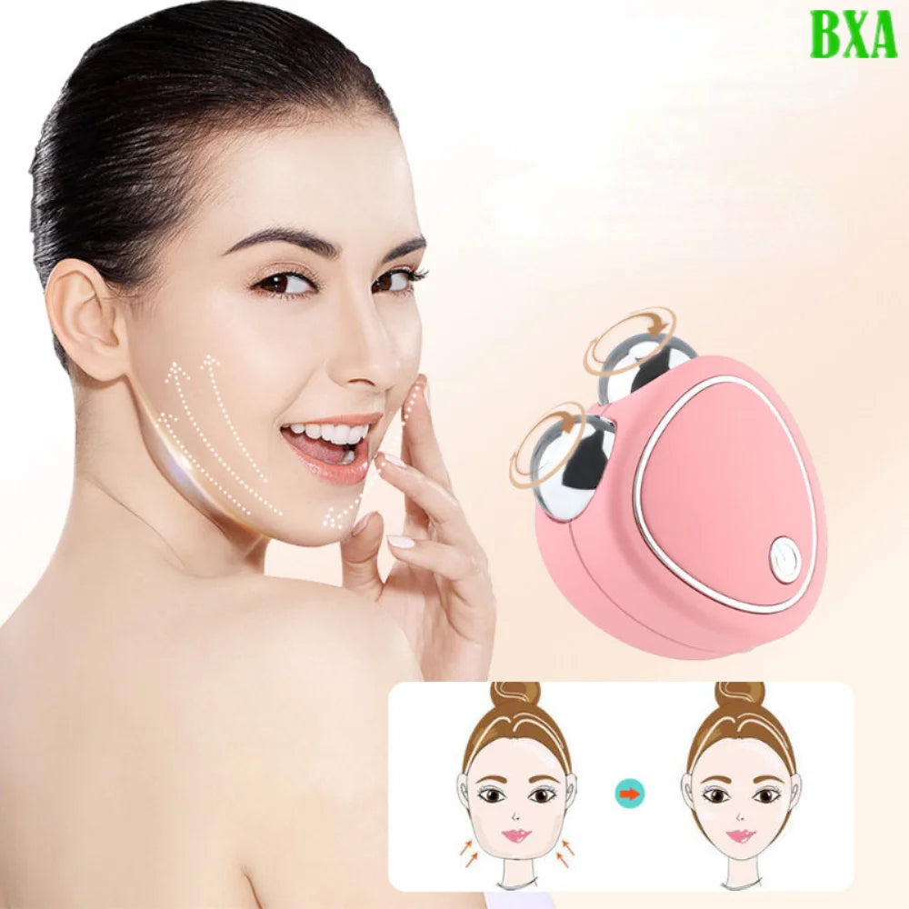 Skin Tightening Rejuvenation Beauty Charg Facial Anti Wrinkle USB EMS Facial Massager Microcurrent Face Lifting Machine Roller