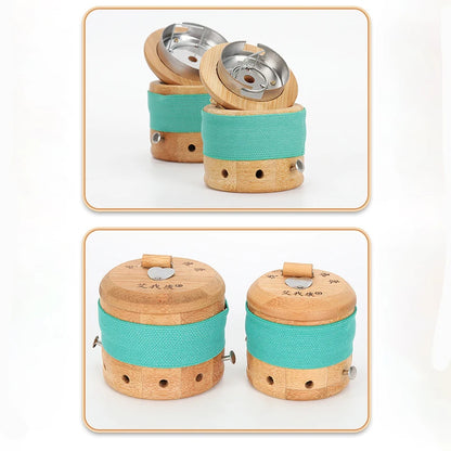 Moxibustion Box Adjustable Temperature Moxa Heat Tank with Wearable Rope Moxa Box Muscle Relax Moxa Cone Burner Warm Massager