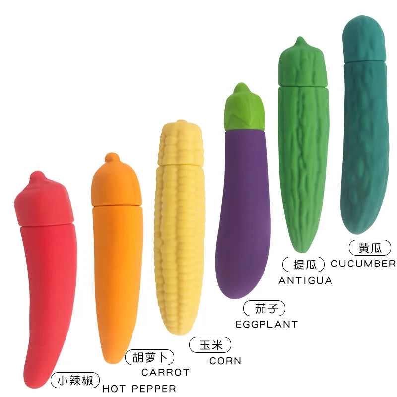 Adult Products Silicone Vegetable Masturbation Mini AV Stick Vibrating Magic Wand Women's Vagina Clitoral Orgasm Sex Toys