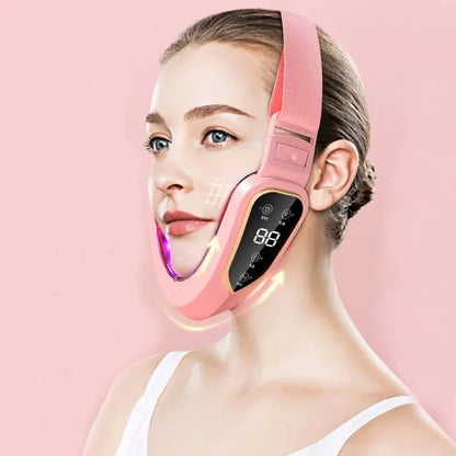 Double Chin V-shaped Face Lift Belt Machine NEW Face Lift Equipment LED Photon Therapy Face Slimming Vibration Massager