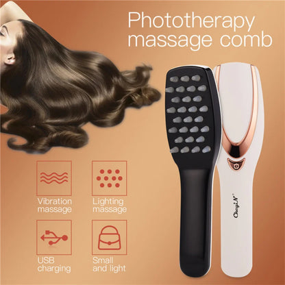 1PCS Hair Growth 3-Modes Vibration Head Scalp Massager NEW Electric Wireless Infrared Ray Massage Comb Anti Hair Loss Care