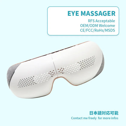 Smart Eye Massager Collapsible Airbag Vibration Eye Care Instrument Hot Compress Bluetooth Massage Glasses Fatigue Pouch Wrinkle