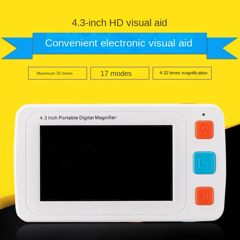 4.3" Portable Electronic Magnifier | Handheld HD Assistive Vision Aid | Low Vision Reading Magnifier for Elderly