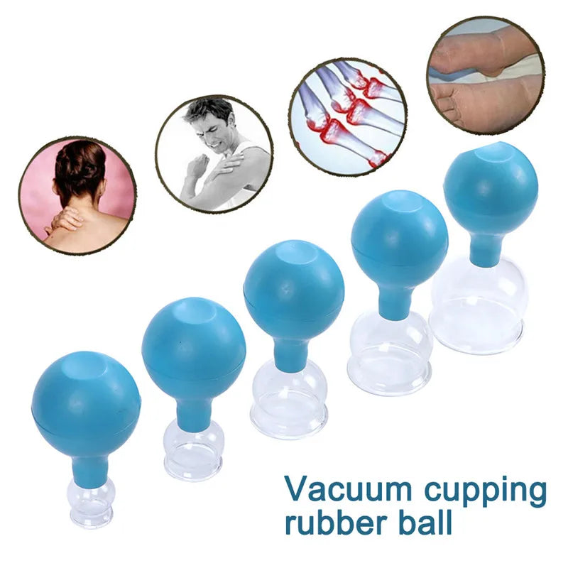 NEW Vacuum Cupping Sleeve Rubber Head Glass Suction Cup Massage Pot Anti-fat Massager Chinese New Therapy Massage Pot