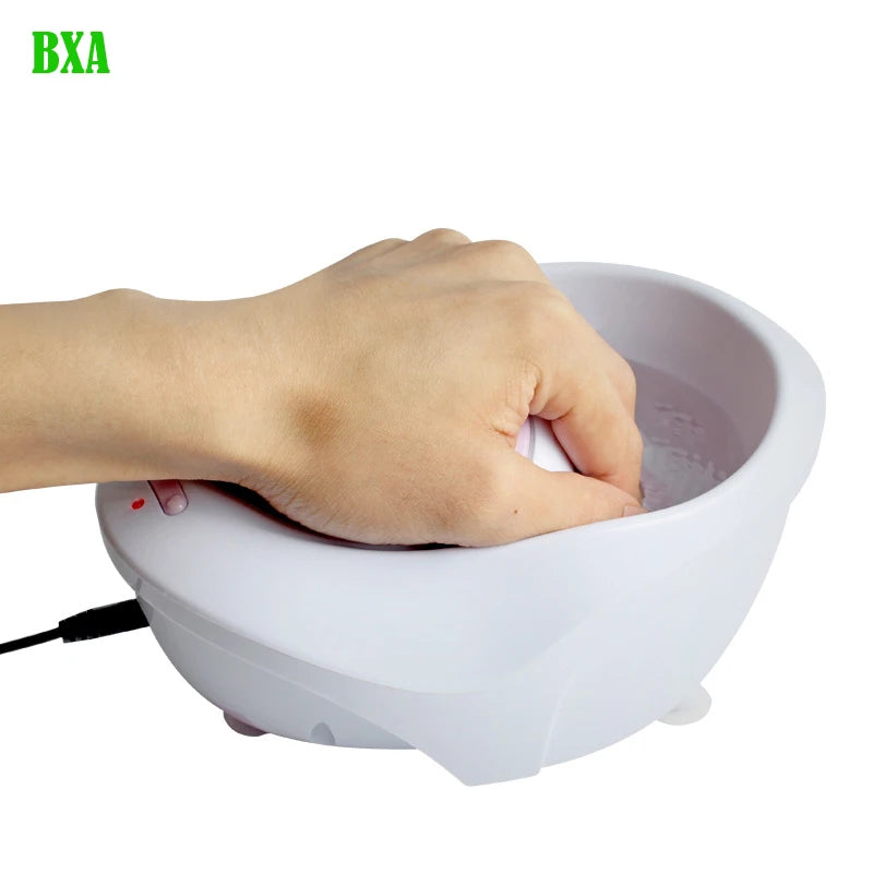 BXA Electric Nail Art Soak Bowl Bubble Vibration Hand Wash Nail Gel Polish Remover Nail SPA Manicure Tool Nail Remover Device