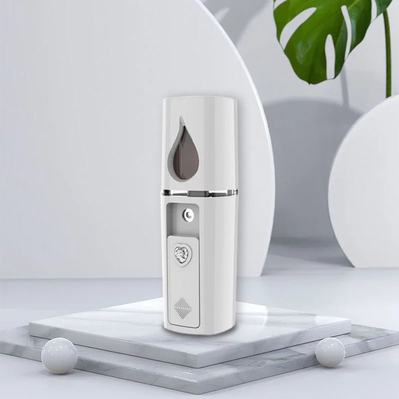 Portable Mini Spray Cooler Face Steamer USB Rechargeable Mini Humidifier Skin Facial Care Moisturizing Atomizer Beauty Spa