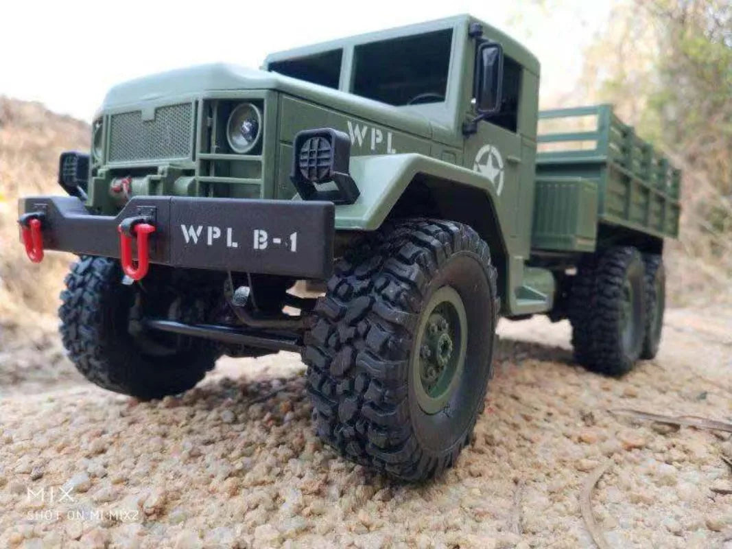 WPLB-16 6WD 1:16 High Speed RC Off-Road Climbing RC Remote Control Car Military Truck CAR Military Car Model Toy For Kid Gift