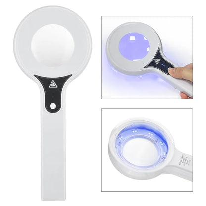 NEW Blue LED Cold UV Light Skin Analyzer With 8 Times Magnification Effect SkinTesting Multi-function Fungus Detection