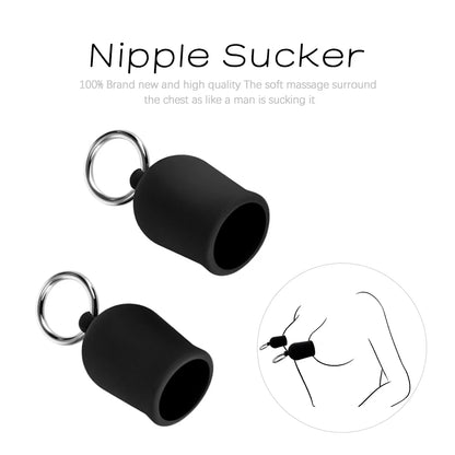 2PCS Milk Sucking Device Clitoris Stimulate Sex Nipple Sucker Female Breast Enlarger Pump Dual Suction Cup Breast Massager