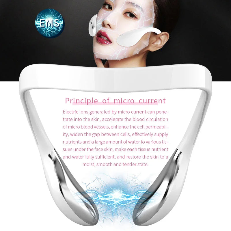 Smart Facial Masssager V Face Lifting Double Chin Reducer Lifting Facial Slimming Shaping Microcurrent Led Light Devices