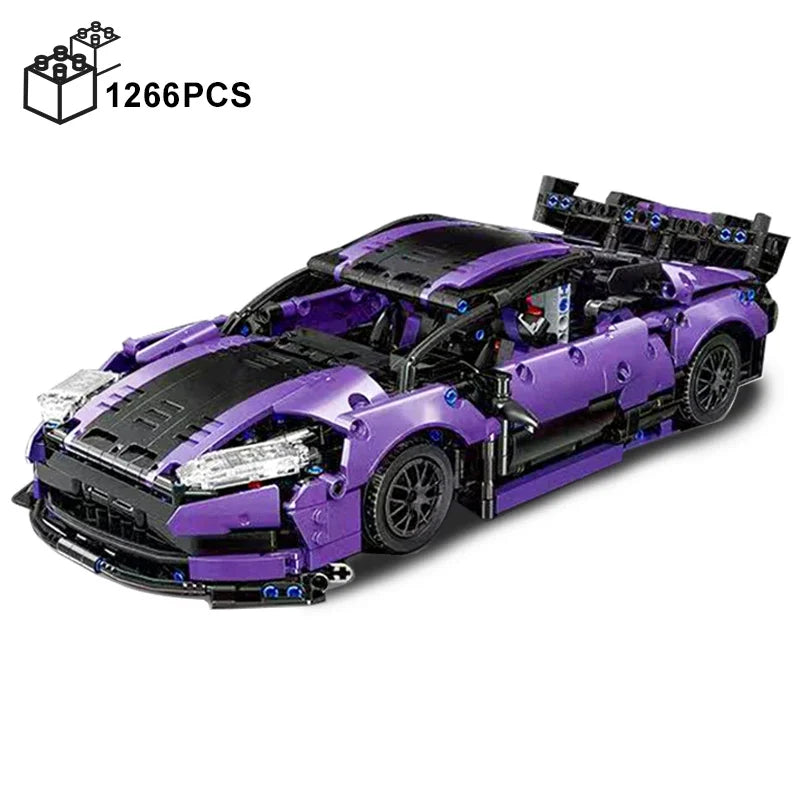 1266PCS Technical MOC Aston Martin GT3 Sports Car Building Blocks High-Tech Racing Vehicle Assemble Bricks Toy Gift for Boy Kids