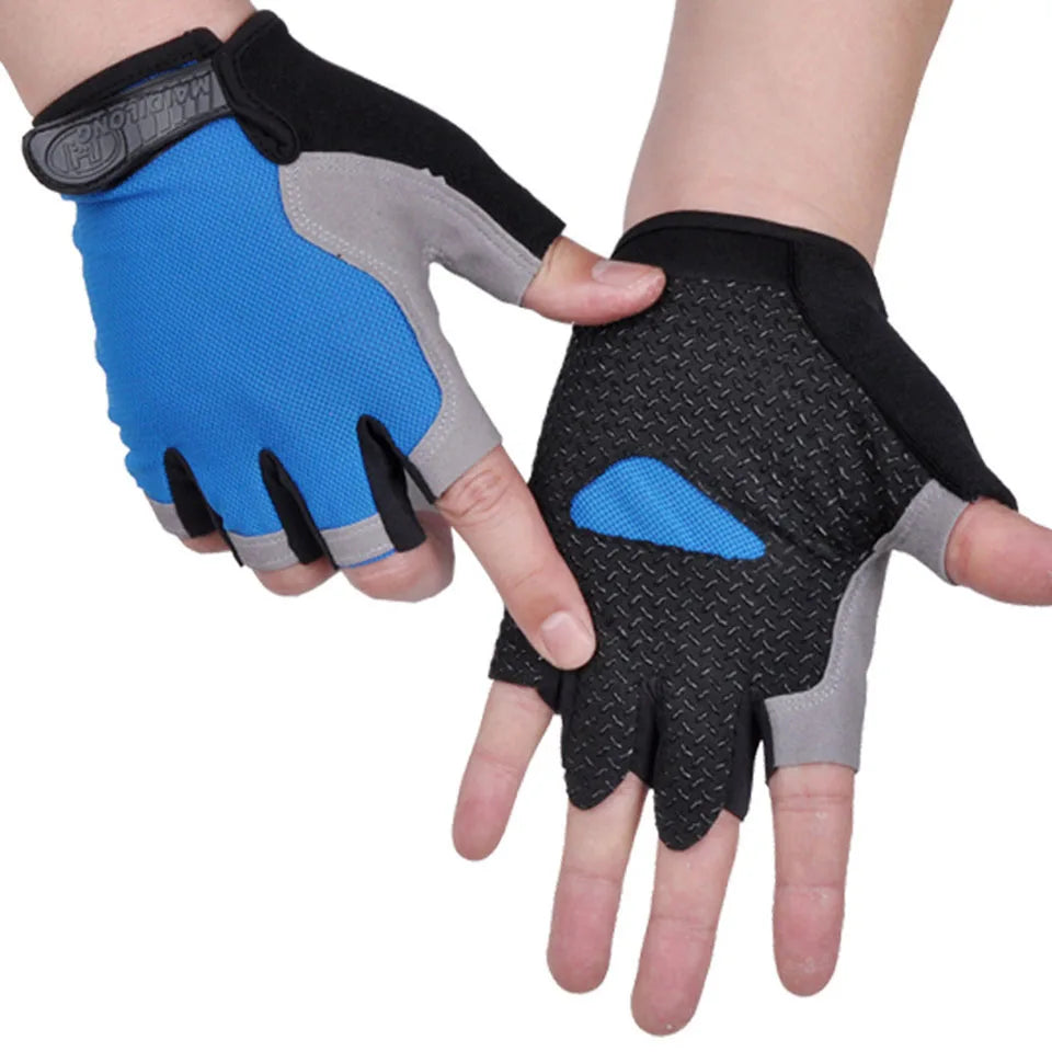 Hot Cycling Anti-slip Anti-sweat Male Female Half Finger Gloves Breathable Shockproof Sports Gloves Cycling Cycling Gloves