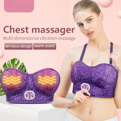 NEW Electric Breast Massager Female Massage Breast Enhancement Device Vibrator Chest Caress Cup Breast Enlargement