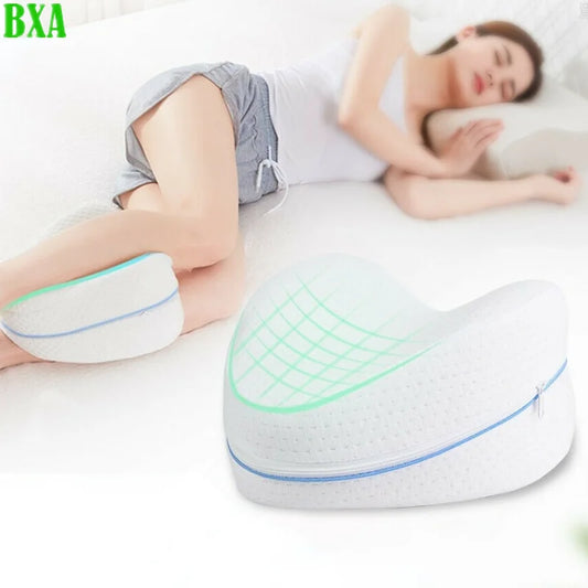 BXA Memory Foam Leg Pillow Back Hip Body Joint Muscle Relax Thigh Leg Orthopedic Sciatica Pad Cushion Home Sleeping Orthopedic