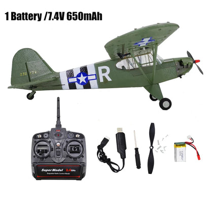 1/16 World War II Remote Control Aircraft Model J3 Brushless Four-way Six-axis Stabilized 3D Fixed Wing Aircraft