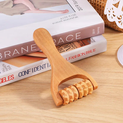 BXA Wooden Massage Roller Therapy Body Massage Tool Foot Face Shoulder Neck Hand Push Roller Massager Body Soothing Massage Tool