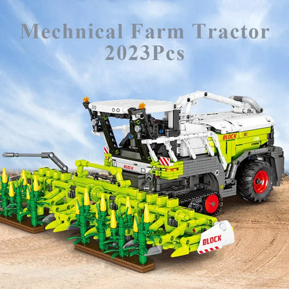 2023Pcs Technical Expert Mechanical Farm Tractor Car Model Building Blocks City Engineering Vehicle Bricks Toys Kids Adult Gifts