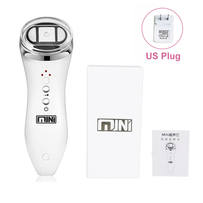 Upgraded Mini Hifu Ultrasonic Face Machine for Home Use with Hifu EMS LED Professional Machine Face Lift To Remove Wrinkles