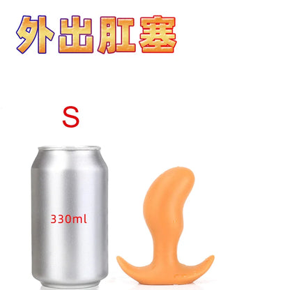 Sofe Silicone Pea Pod Anal Plug Butt Plug Vaginal Anal Dilator Invisible Wearing Anal Plug Powerful Sucker Stopper Gay Sexy Toys