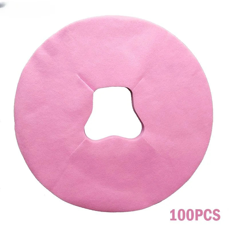 100pcs Disposable Massage Head Cushion, Face Pillowcase, Cushion Cover, Massage Face Cradle, Table, Headrest Cover