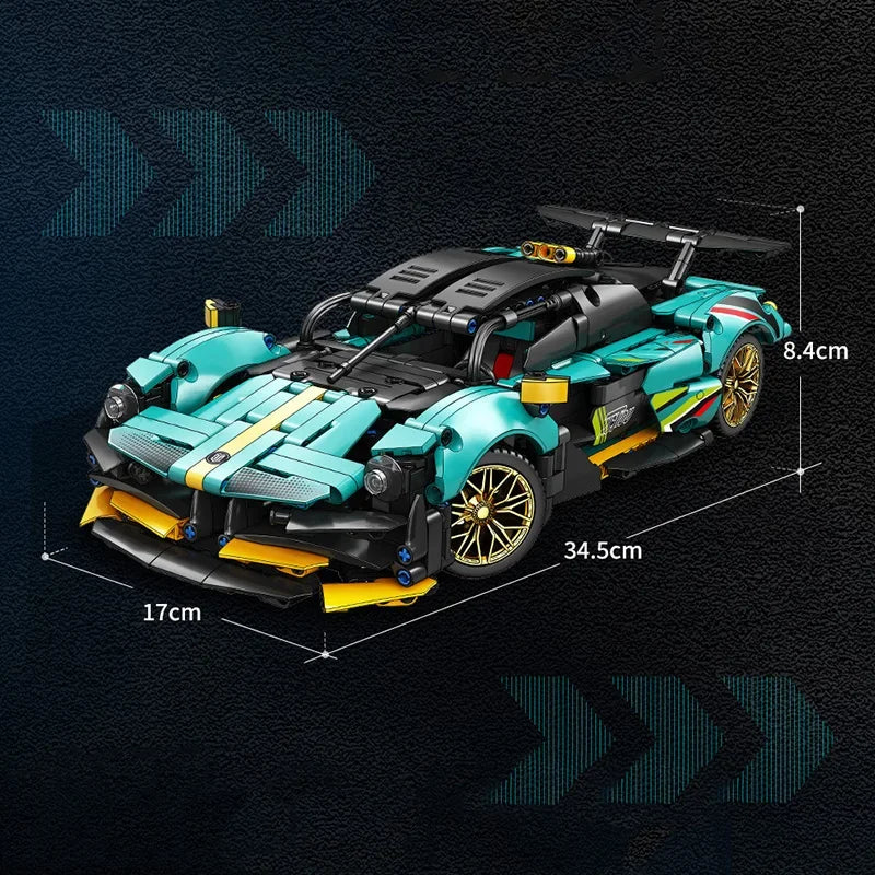 982Pcs Technical Racing Sport Car Model Building Blocks City 1:14 Mechanical Supercar Speed Vehicle Bricks MOC Toys For Kid Gift