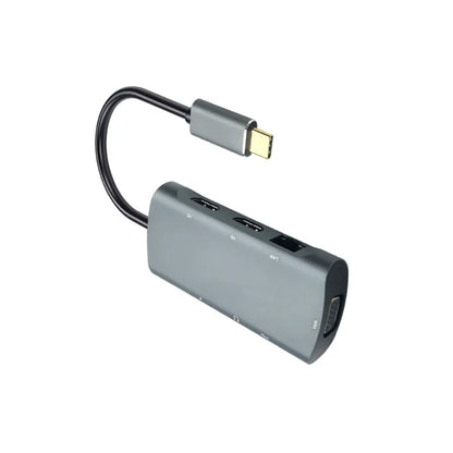 TYPE-C To VGA HD RJ45 PD USB AUDIO 8-in-1 Adapter