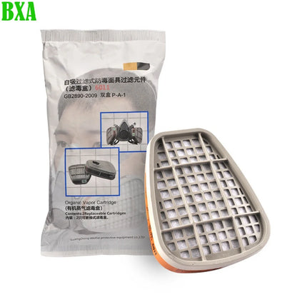 Filter Box Suit Safety Filter Gas Mask Coal Mine Pesticide Chemical Industrial Dust Painting Spraying Respirator 620 6011 Grey