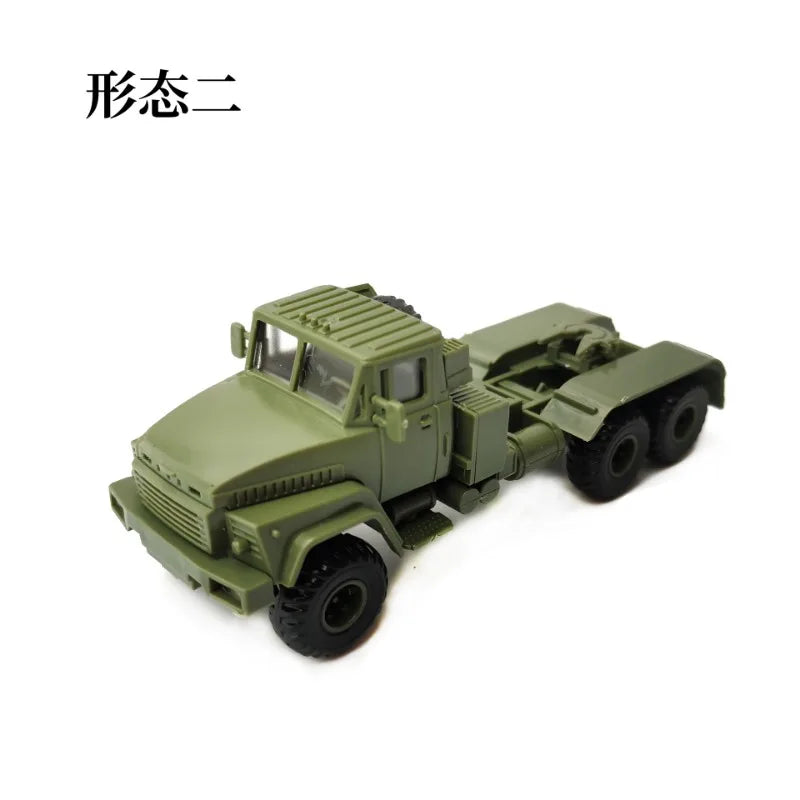 4D 1/72 Russian KRAZ-260 Trailer BTR Military Truck Assembled Model Aging Simulation Model Decoration ABS Toy Car Collection