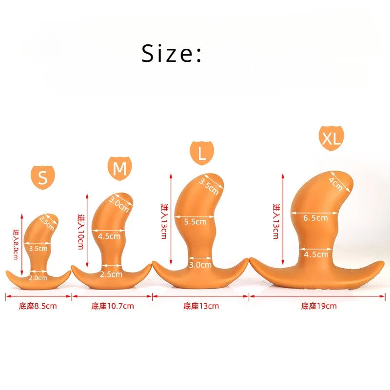 Sofe Silicone Pea Pod Anal Plug Butt Plug Vaginal Anal Dilator Invisible Wearing Anal Plug Powerful Sucker Stopper Gay Sexy Toys