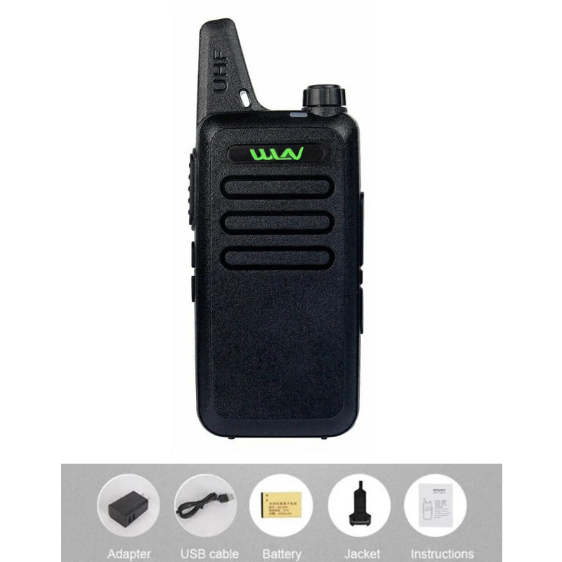 WLN KD-C1 Mini Portable Radio UHF 400-520MHz 5W walkie talkie 16 Channel UHF Transceiver KDC1 Walkie Talkie