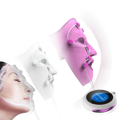 EMS Vibration Beauty Massager Facial SPA Face Mask Chin Cheek Lift Up Slimming Machine Anti-wrinkle Magnet Massage Mask