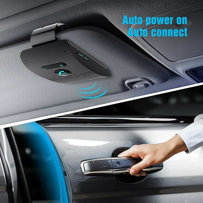 SP09 Car Sun Visor Bluetooth Hands-Free Speakerphone, Dual Connection, Vibration Start, Auto Car Bluetooth Hands-Free Phone Spea