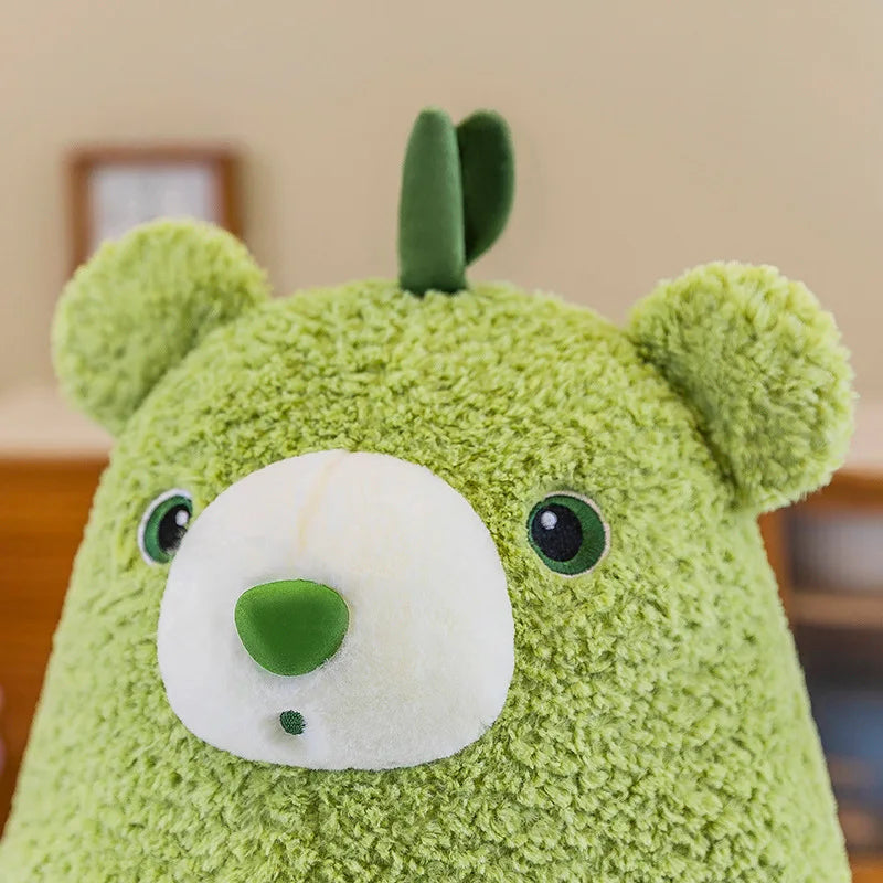 25-65cm Cute Avocado Bear Plush Toy Doll Comfortable Soft Sleeping Pillow Cushion Girls Baby Doll Toys Home Decor Birthday Gift