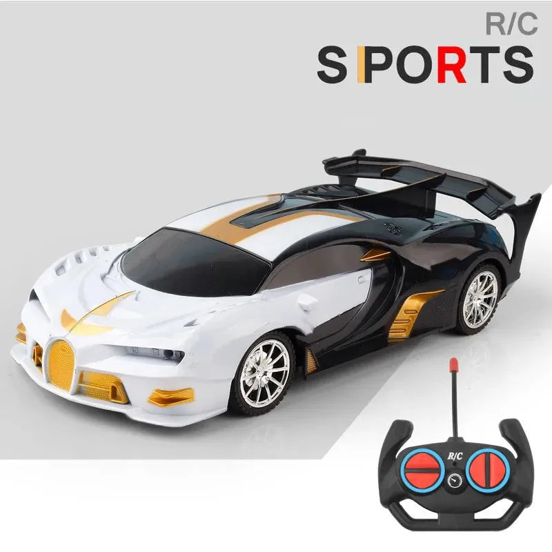 1:18 4DWC RC Car With Led Light  Radio Remote Control Cars Sports Car High-speed Drift Car Boys Toys For Children