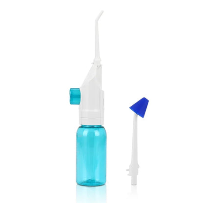 Oral Irrigator Manual Pressed Water Floss Portable Dental Water Jet 90ML Tank Waterproof Tooth Cleaner